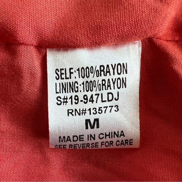 Vici Coral Kissed by the Sun High Low Pocketed Tie Front Maxi Dress Size Med - Picture 10 of 15